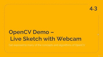 4  OpenCV Demo – Live Sketch with Webcam