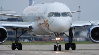 Close Up Takeoffs &amp; Landings: A350, 787, A330, 757, 767 Manchester Airport