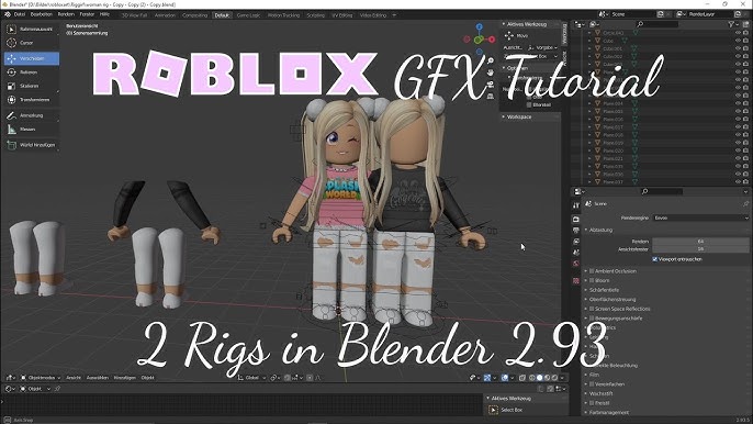 Roblox R6 Blender Rig link in desc free VR / AR / low-poly 3D