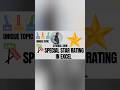 # SPECIAL STAR RATING IN EXCEL
