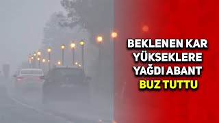 Beklenen Kar Yükseklere Yağdi Abant Buz Tuttu