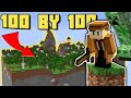 Surviving Minecraft in a 100 by 100 World