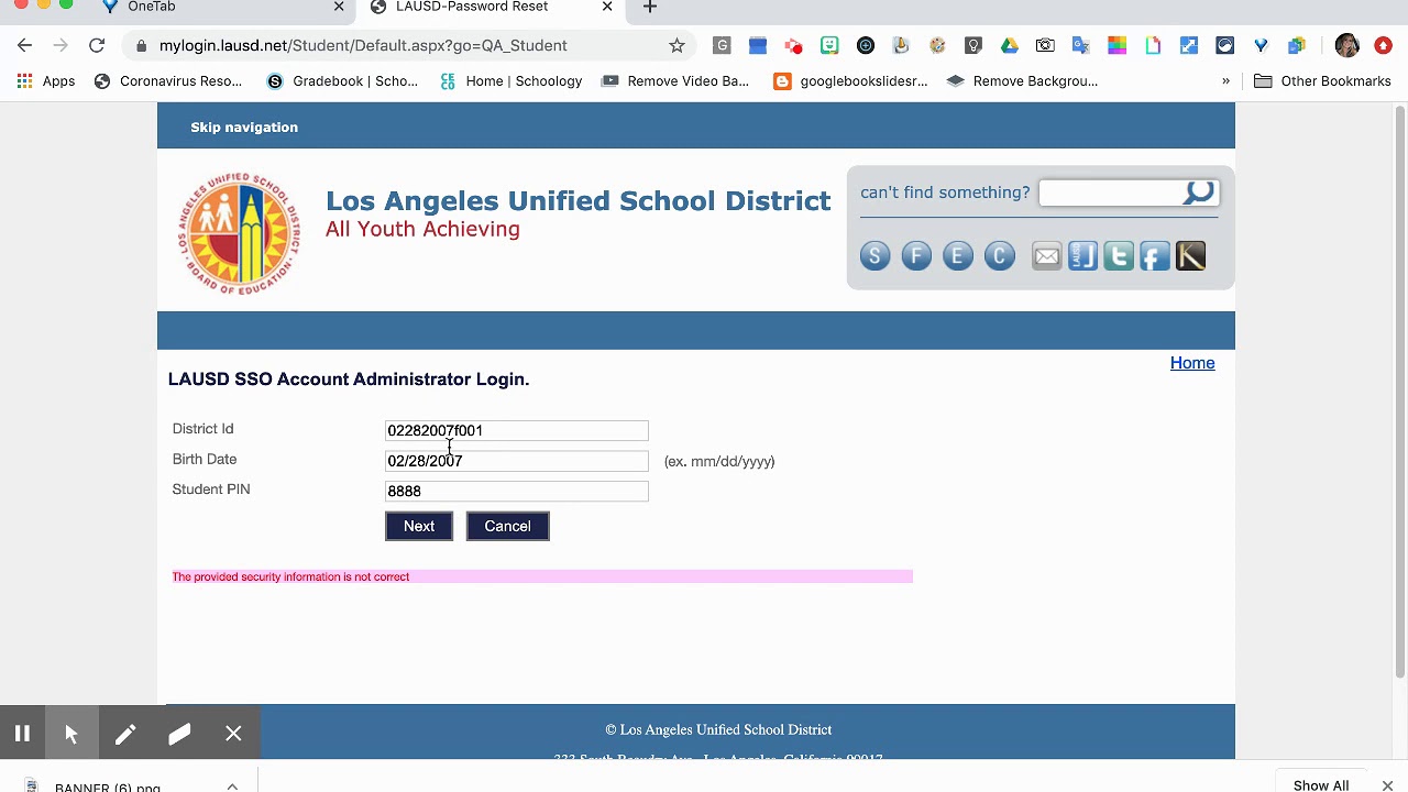 How To Set Or Reset Your Lausd Password