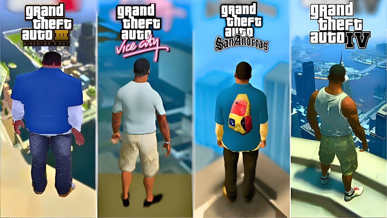 Сможет ли Франклин пережить САМЫЙ ВЫСОКИЙ прыжок в играх серии GTA? 👀