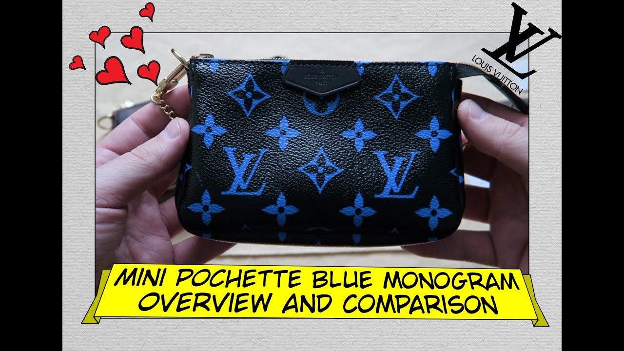 Louis Vuitton Mini Pochette in Black with Blue Monogram - SOLD