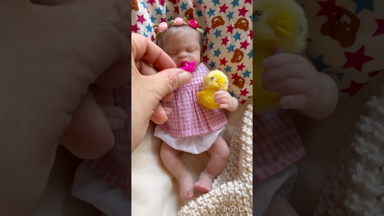A mini bebê reborn de silicone Sara está linda para dormir #diariodeamorreborn #rebornbabyroutine