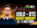 GOLD & BTC Weekly Forecast in Hindi/Urdu | 07 - 11 July 2025 Analysis | MSB FX