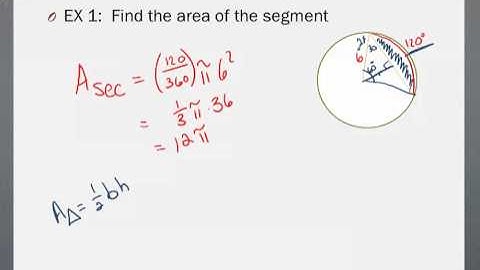 11.6 Areas of Circles, Sectors & Segments
