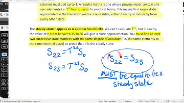 Using Recursion with Matrices and finding steady state