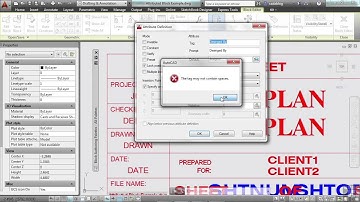 AutoCAD Training 1106 Attributed Blocks   Part 2