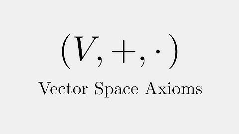 Vector Spaces: Definitions and Axioms