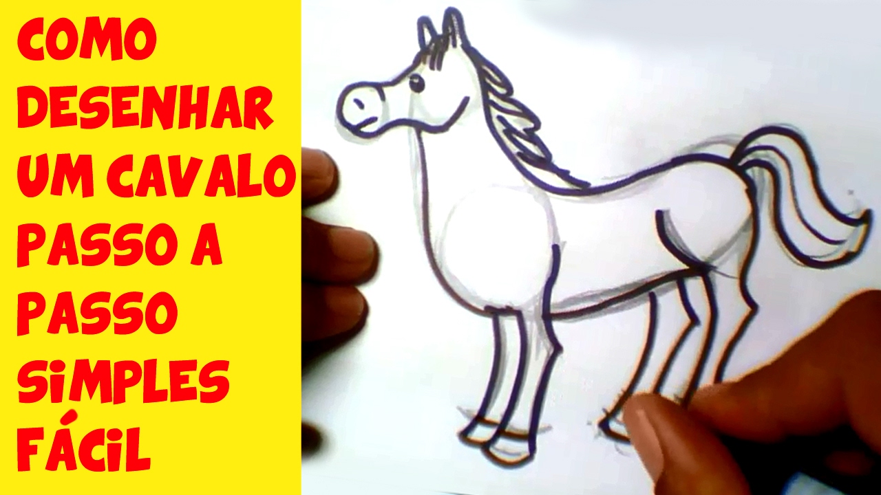 Como desenhar um cavalo árabe  Tutorial de desenho passo a passo