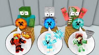 Monster School : BREWING Elemental Super Hero Cute GIRL \& Cute Girl Hero Mother -Minecraft Animation