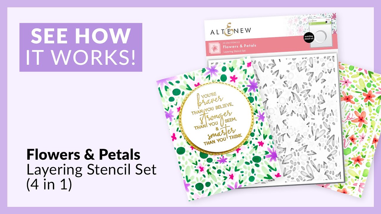 Flowers & Petals Layering Stencil Set (4 in 1)
