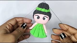 Doll with Foam Clay|| How to make this Cute Doll 🎎 //Easy Clay Doll  makeing@ArtisticSonam