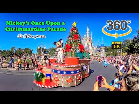 VR 360 5K Mickey's Once Upon a Christmastime Parade Magic Kingdom Walt Disney World 2021 12 29