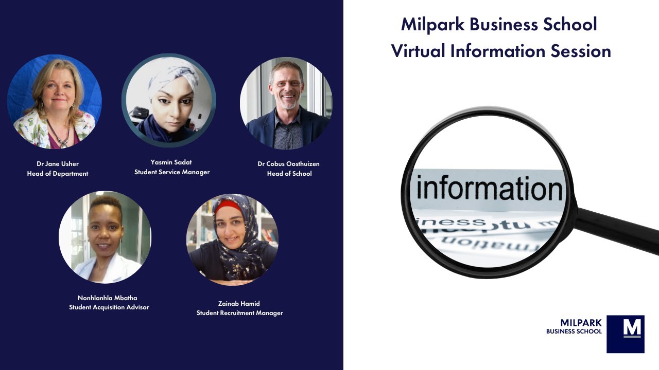 Milpark Business School - Info Session for MBA & PGDBA - YouTube
