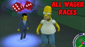 All Wager Races with Level Cars | The Simpsons: Hit & Run 2025