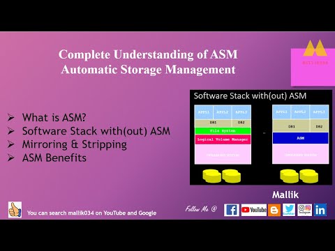 What is ASM & Oracle ASM Basic Understanding  || Oracle ASM Advantages - Mirroring & Stripping