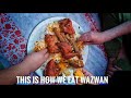 Eating wazwan in a kashmiri marriage  served all popular wazwan dishes  war4u tv