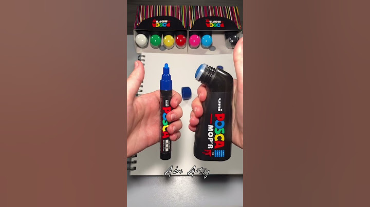 Activating my THICK Dark Blue Posca Mop’r Marker and Drawing with it! #shorts