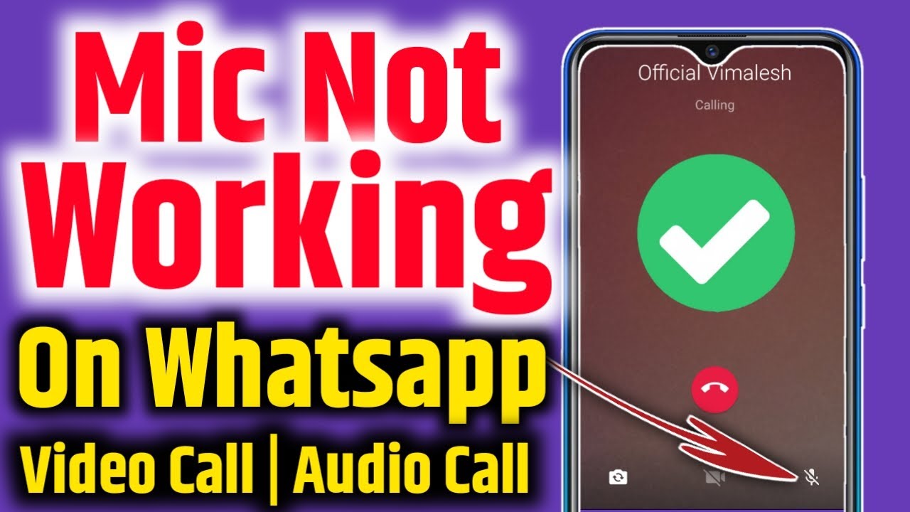Fix Mic Not Working On Whatsapp Video Call Problem Solve Whatsapp