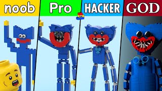 LEGO Huggy Wuggy: Noob, Pro, Hacker, and GOD Builds // Poppy Playtime