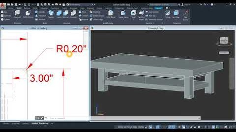 Leer hoe u een salontafel in AutoCAD 3D maakt en materialen toepast