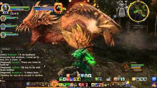 Giant Worm Fight - LOTRO Helm's Deep Beta