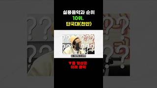 예대 실용음악과 순위 TOP10 #대학순위 #실용음악과 #예대입시