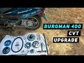 Suzuki Burgman 400: Dr Pulley Sliders + Malossi Clutch Upgrade!! | Mitch's Scooter Stuff