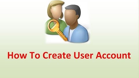 #uses of control panel How to create user account
