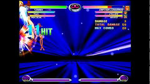 MvC2: Cammy/Hulk 99% Combo (Double Gamma Crush Glitch)