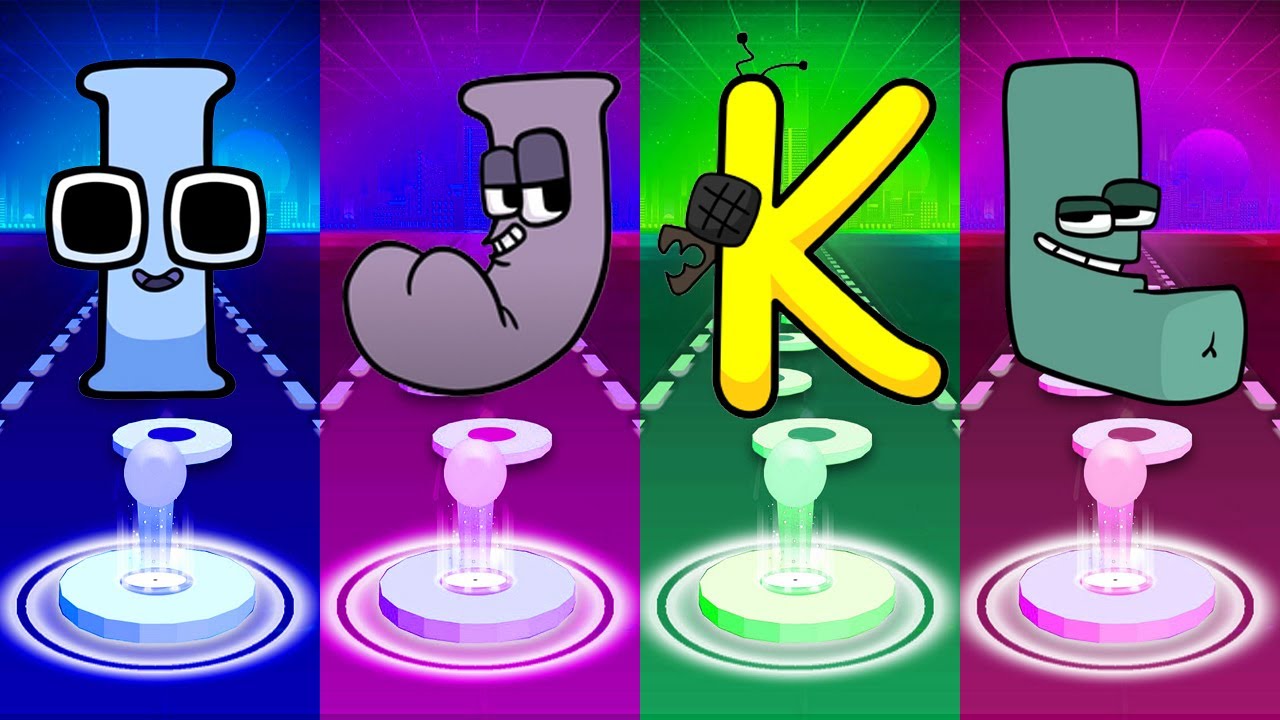 Tiles Hop EDM Rush | Alphabet Lore | Сompetition I VS J VS K VS L | Mrs ...
