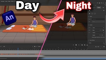 Create Day Night Scene In Adobe Animate CC | How To Create Night  Scene In Animate Cc| #2danimation 