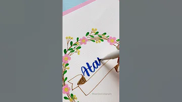 Happy Birthday Card DIY #short #nhuandaocalligraphy #diy #handlettering #lettering #greetingcard