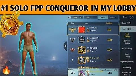 #1 SOLO FPP CONQUEROR IN MY LOBBY 🔥 SAMSUNG A3,A5,A6,A7,J2,J5,J7,S5,S6,S7,59,A10,A20,A30,A50,A70