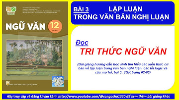 BÀI 3 -TRI THỨC NGỮ VĂN - LẬP LUẬN TRONG VĂN BẢN NGHỊ LUẬN- Ngữ văn 12, tập 1- Kết nối, trang 62-63