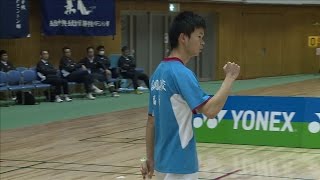 渡辺 勇大(富岡・福島県) vs 小倉 由嵩(東大阪大学柏原・大阪府) 全国高校選抜2015