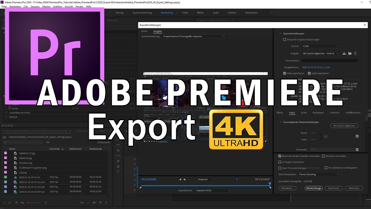 Export k040. Как экспортировать в premiere pro