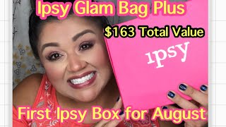 First Ipsy Glam Bag Plus| Unboxing-TryOn | August 2019