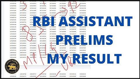 MY RBI ASSISTANT PRELIMS RESULT ... AAPKA KYA RAHA COMMENT ME BATAO ❤️