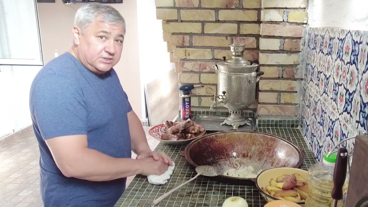 На дачной кухне у равшана