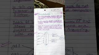 Batch operation system? #operatingsystem #bca #study #studywithme