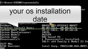 how to find your OS installation date ...?