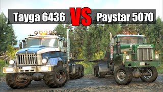 Snowrunner Tayga 6436 vs International Paystar 5070 | Best offroad Truck