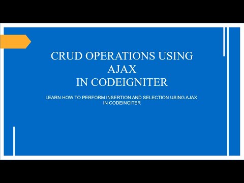 Crud operations using