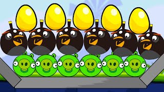 ЗЛАЯ ДИЧЬ Angry Birds Boom #1 Бомб против Bad Piggies спасает Золотые Яйца на крутилкины