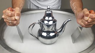 Ice Cream Rolls with A Moroccan Tea Pot ASMR Sounds