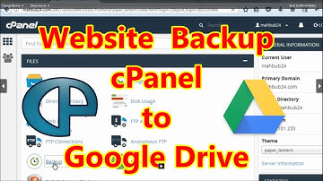 Website ( cPanel ) Backup  to Google Drive